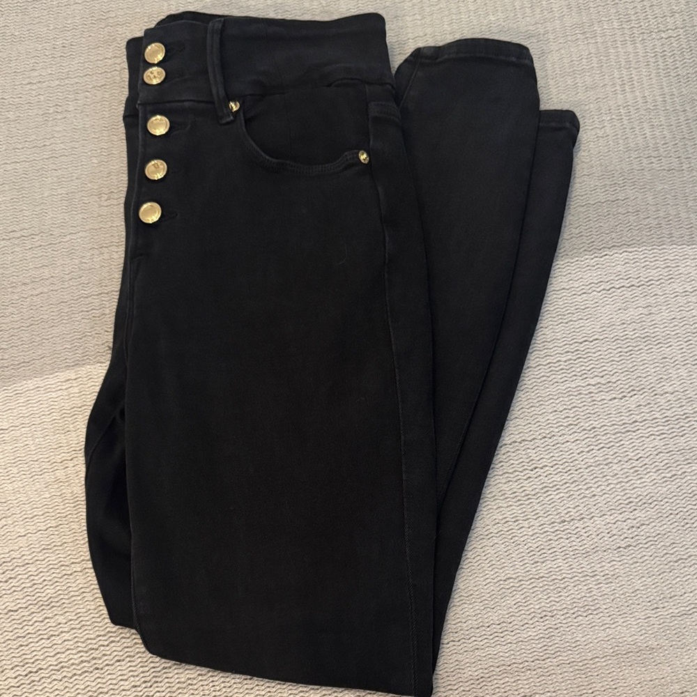 Good American Black High Rise Jeans
